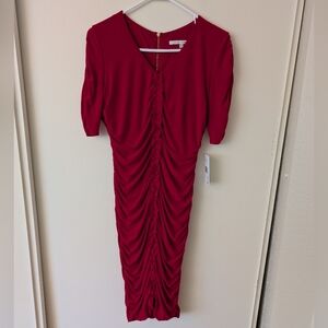Julia Jordan Womens 10 NWT Ruched Bodycon Red Dress Cocktail Party Formal
